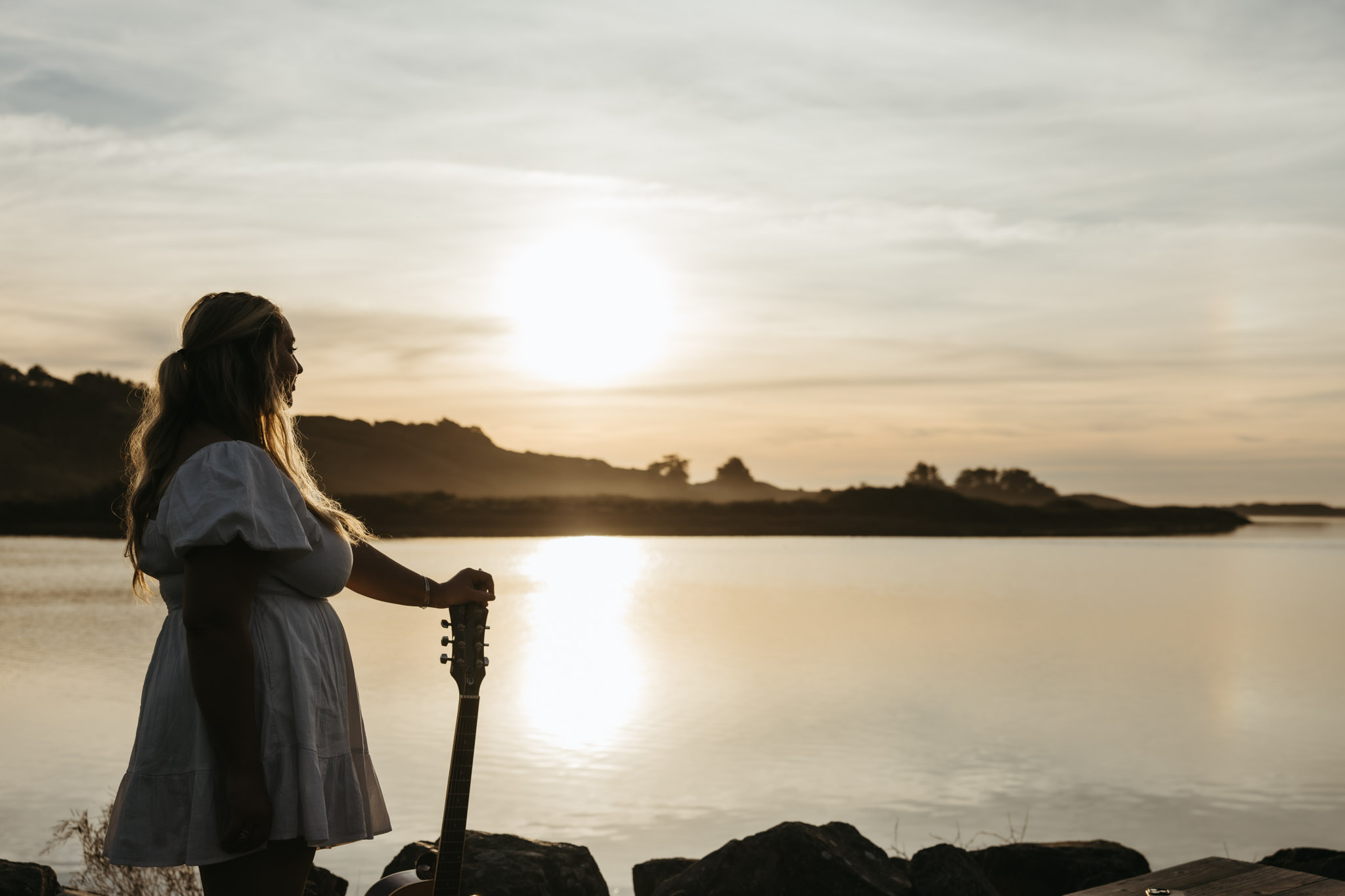 Sunny Mitchell with guitar